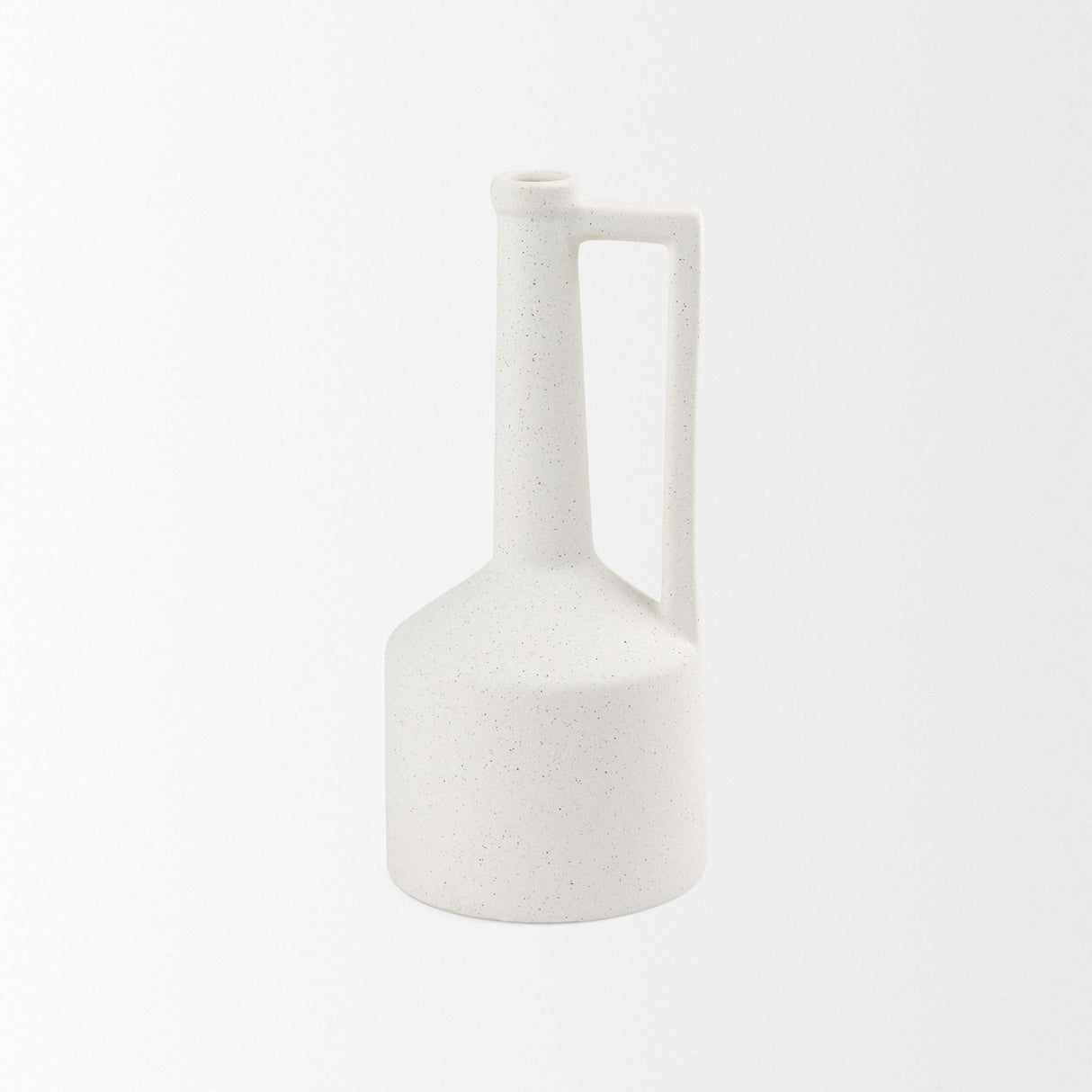 Mercana Burton 14.2H Medium White Ceramic Jug Vase