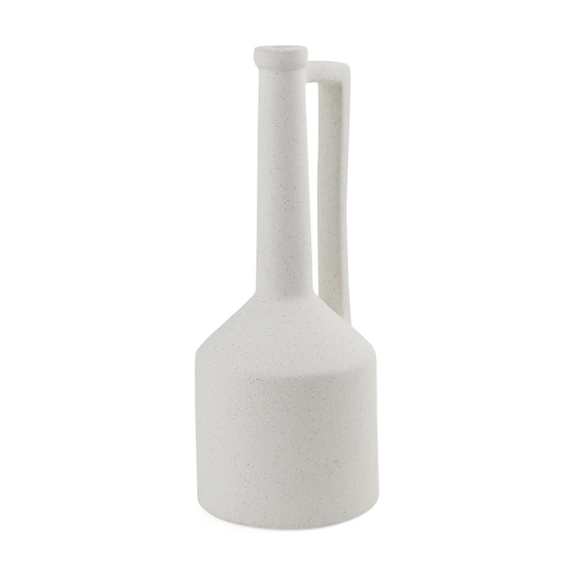 Mercana Burton 17.1H Large White Ceramic Jug Vase