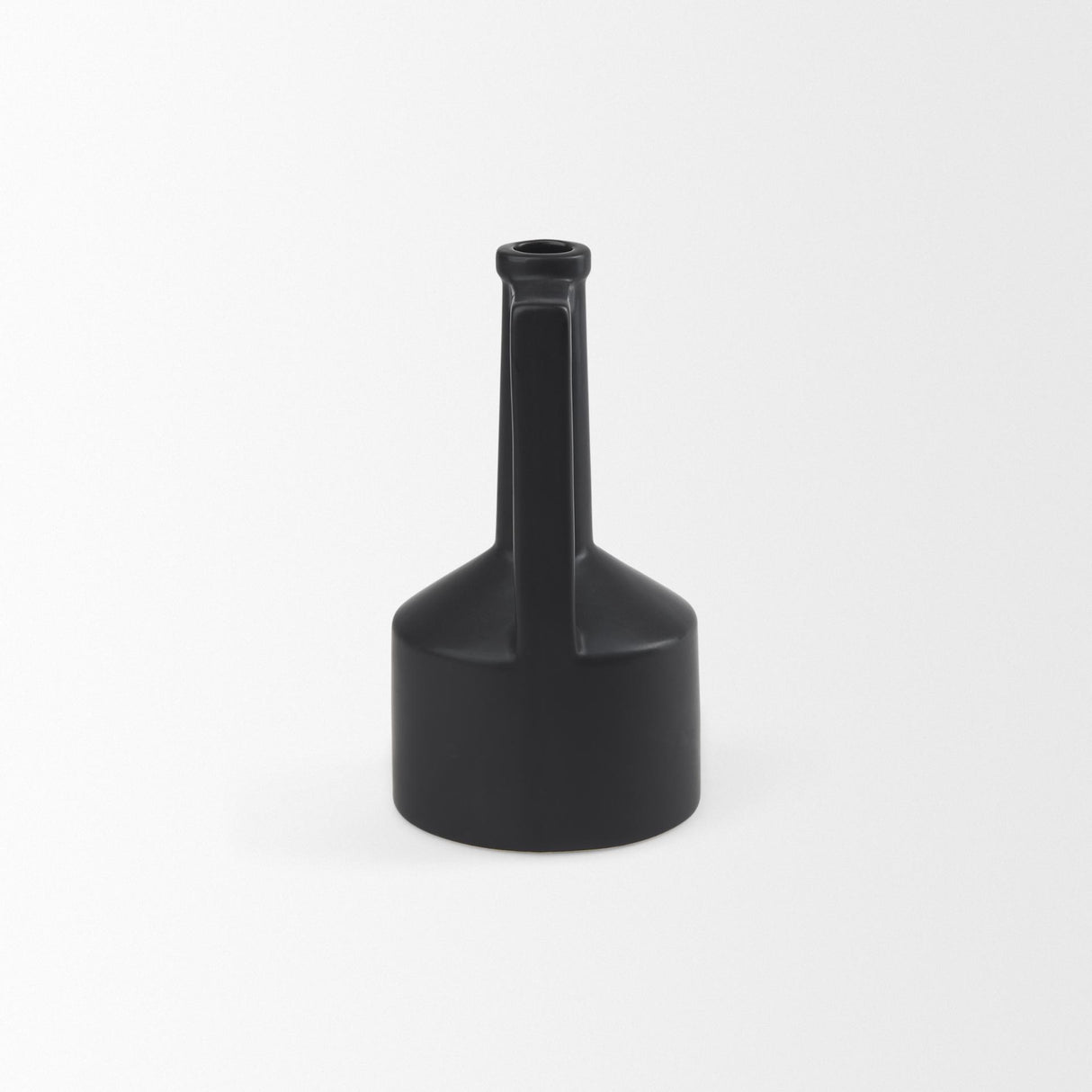 Mercana Burton 10.8H Small Matte Black Ceramic Jug Vase