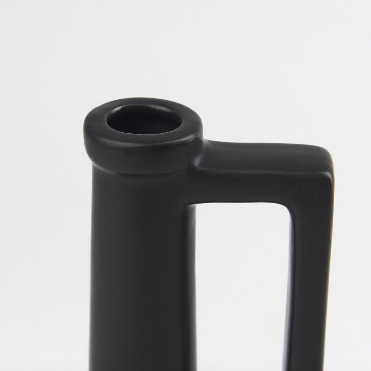 Mercana Burton 10.8H Small Matte Black Ceramic Jug Vase