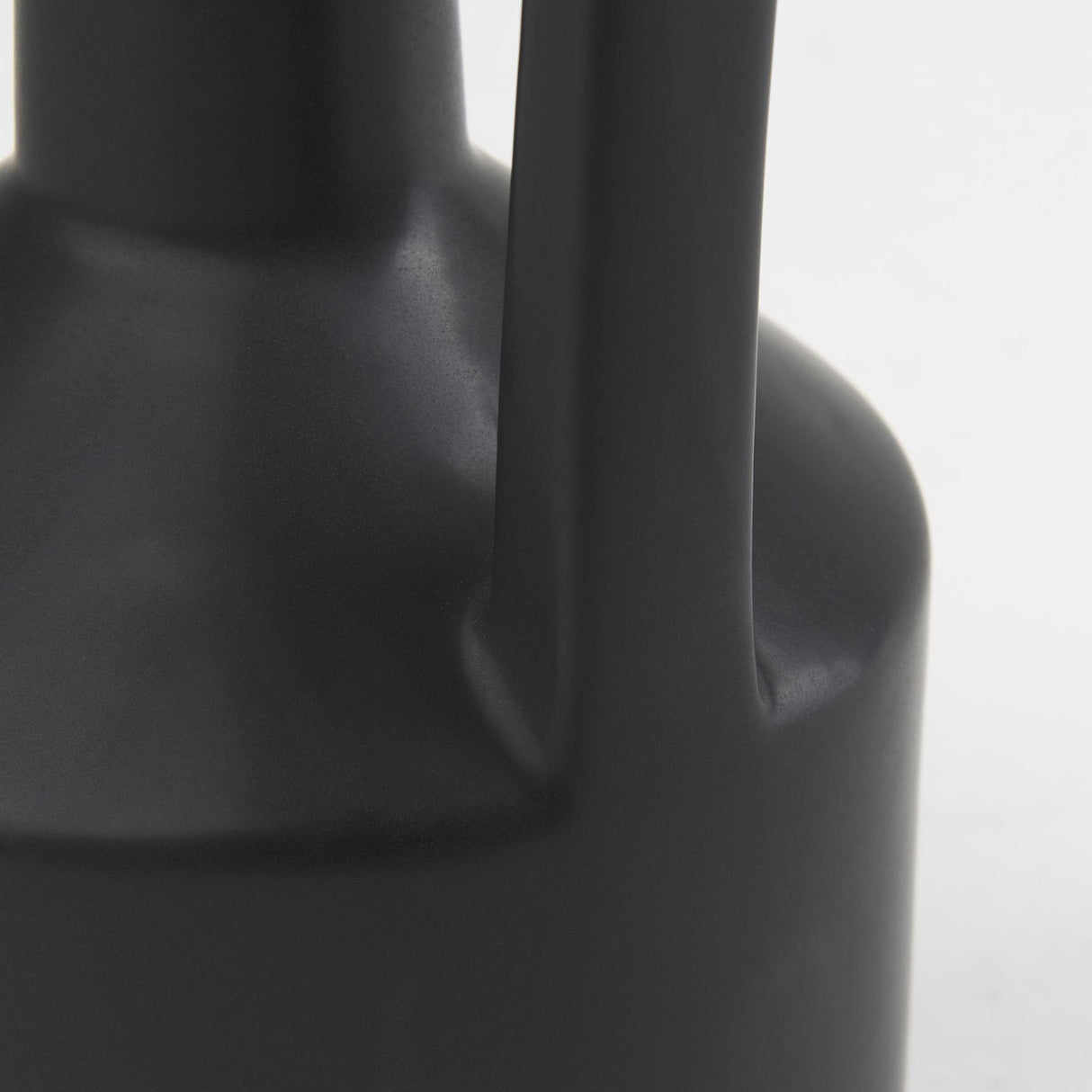 Mercana Burton 14.2H Medium Matte Black Ceramic Jug Vase