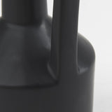 Mercana Burton 14.2H Medium Matte Black Ceramic Jug Vase