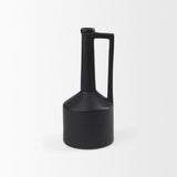 Mercana Burton 14.2H Medium Matte Black Ceramic Jug Vase