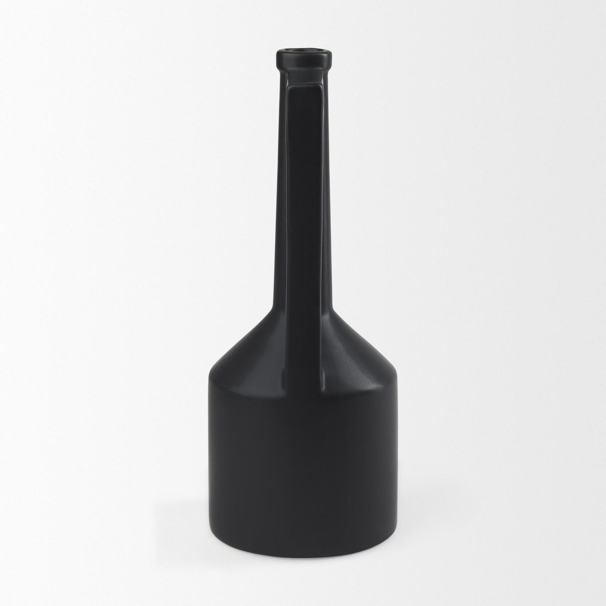 Mercana Burton 17.1H Large Matte Black Ceramic Jug Vase