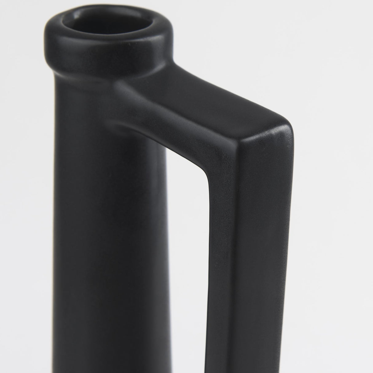 Mercana Burton 17.1H Large Matte Black Ceramic Jug Vase