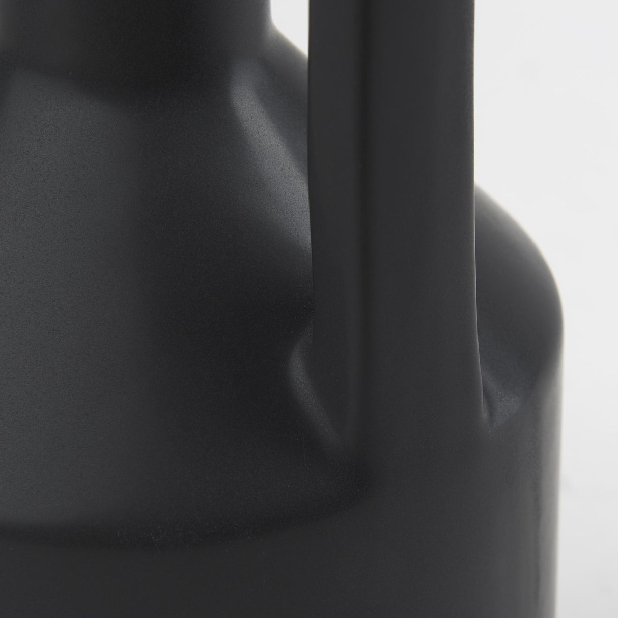 Mercana Burton 17.1H Large Matte Black Ceramic Jug Vase