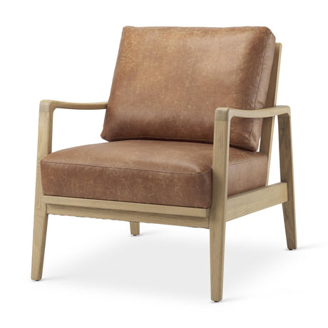 Mercana Raeleigh Tan Faux Leather Accent Chair