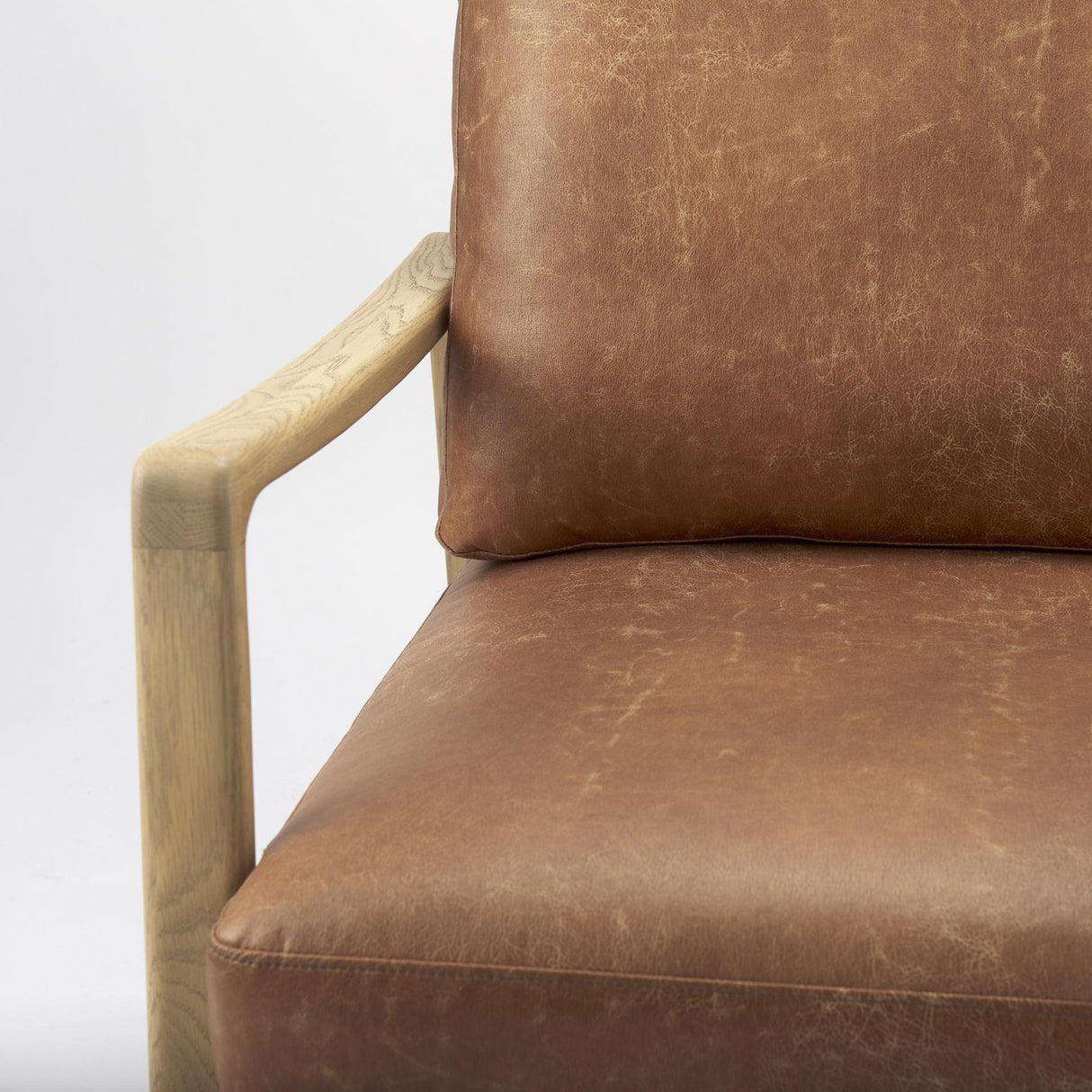 Mercana Raeleigh Tan Faux Leather Accent Chair