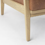 Mercana Raeleigh Tan Faux Leather Accent Chair