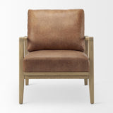 Mercana Raeleigh Tan Faux Leather Accent Chair