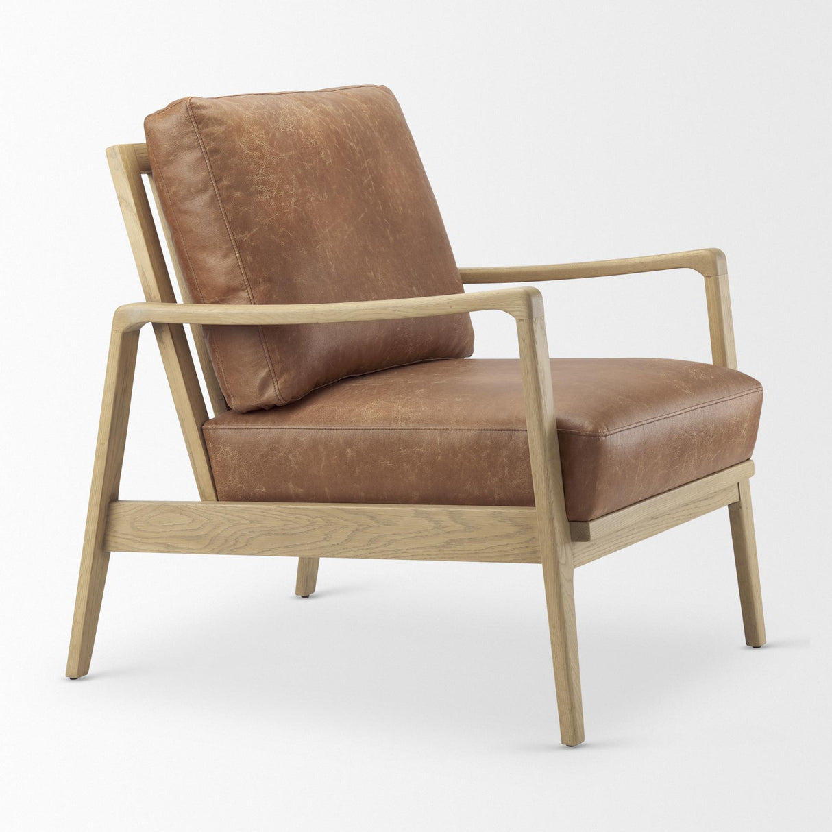 Mercana Raeleigh Tan Faux Leather Accent Chair