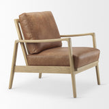 Mercana Raeleigh Tan Faux Leather Accent Chair