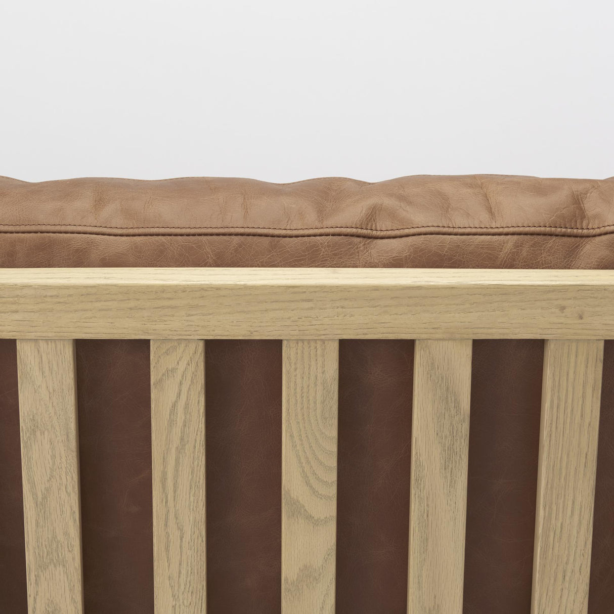 Mercana Raeleigh 28.0L x 34.1W x 34.4H Cognac Leather W/ Light Brown Wood Frame Accent Chair