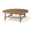 Mercana Rosie 48.0L x 48.0W x 16.0H Round Medium Brown Wood Coffee Table