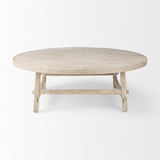 Mercana Rosie 48.0L x 48.0W x 16.0H Round Blonde Wood Coffee Table