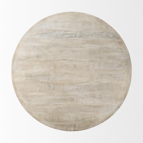 Mercana Rosie 48.0L x 48.0W x 16.0H Round Blonde Wood Coffee Table