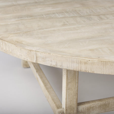 Mercana Rosie 48.0L x 48.0W x 16.0H Round Blonde Wood Coffee Table