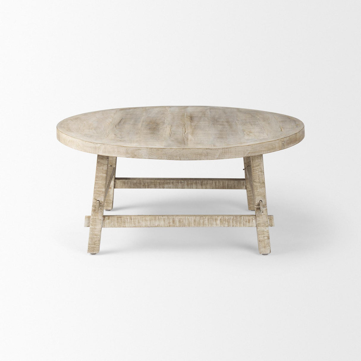 Mercana Rosie 36.0L x 36.0W x 16.0H Round Blonde Wood Coffee Table