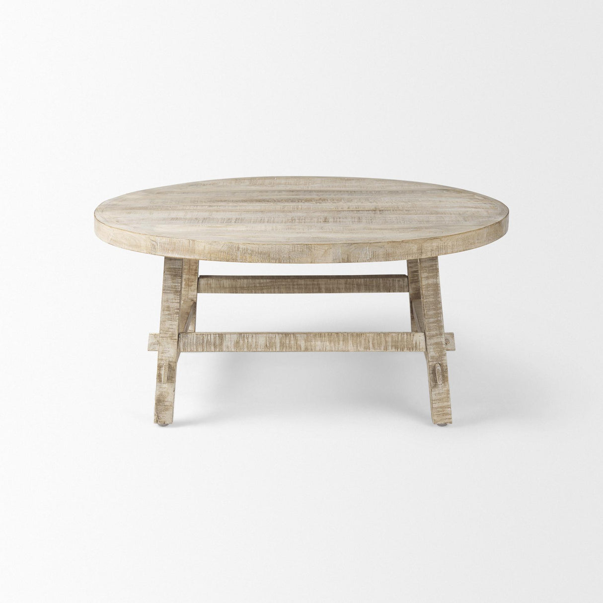 Mercana Rosie 36.0L x 36.0W x 16.0H Round Blonde Wood Coffee Table