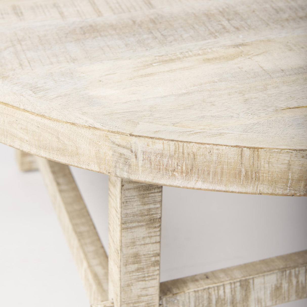 Mercana Rosie 36.0L x 36.0W x 16.0H Round Blonde Wood Coffee Table