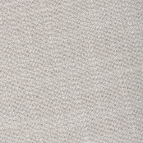 Mercana Colburne Cream Fabric w/ Brown Wood Round Ottoman