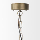 Mercana Kiley Warm Wood Basket Lantern Pendant Light