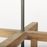 Mercana Kiley Warm Wood Basket Lantern Pendant Light