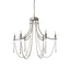 Mercana Selma White Wood Bead and Metal Chandelier