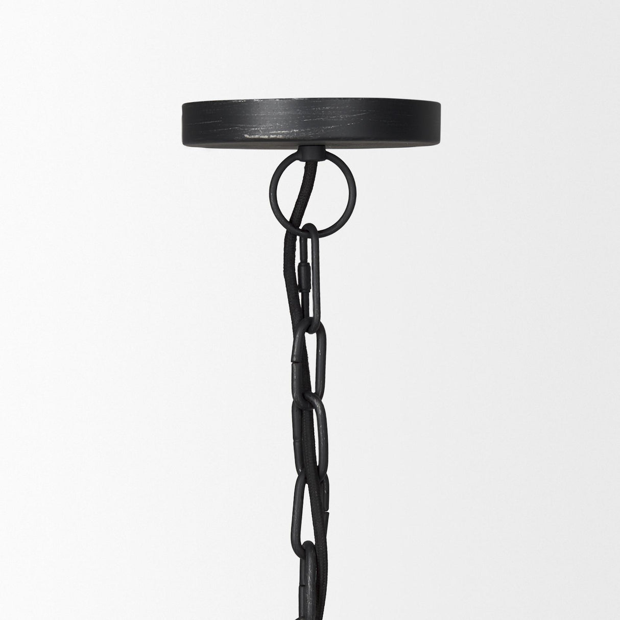Mercana Karina 24" Round Matte Black Hammered Metal Dome Pendant Light