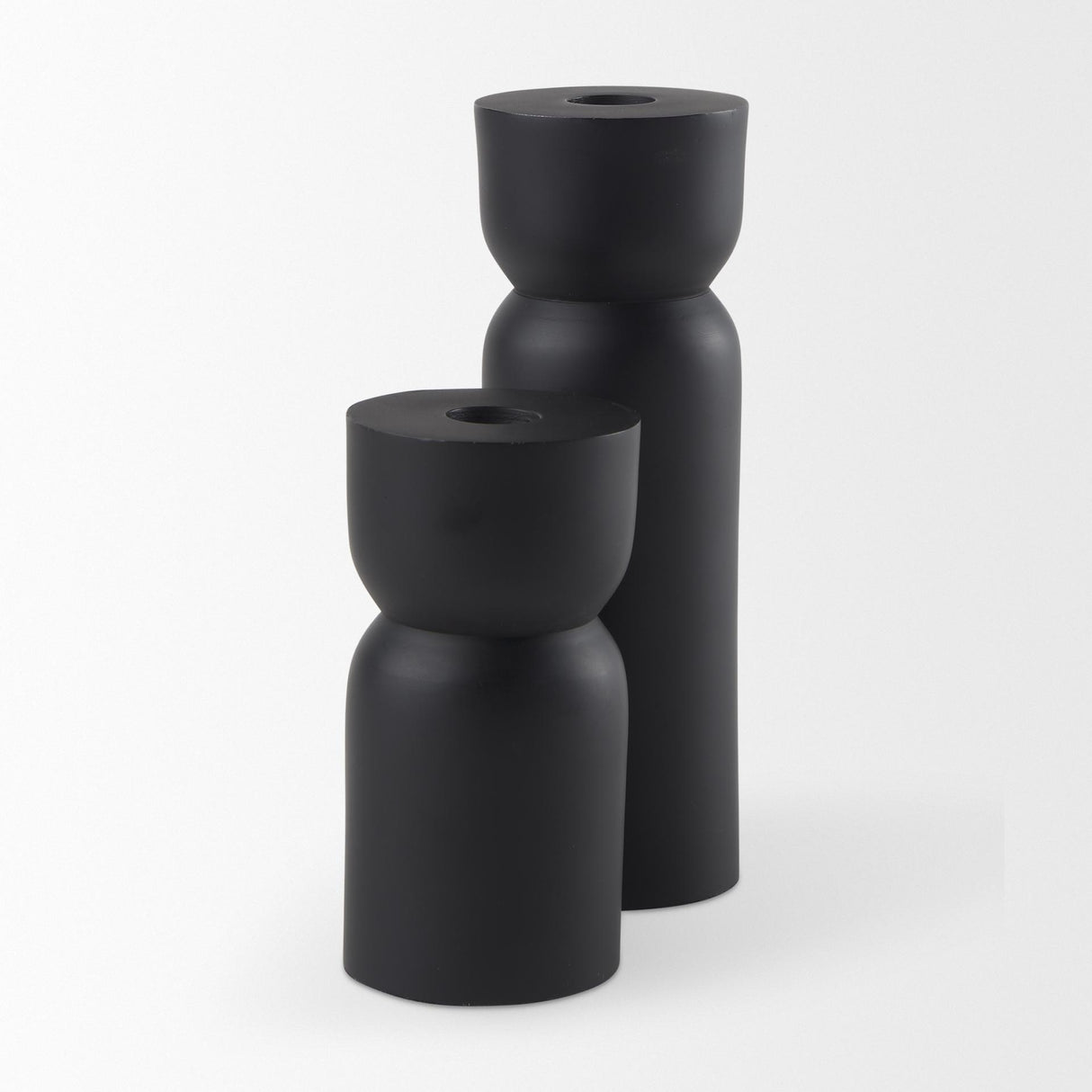 Mercana Malta Small Black Metal Candle Holder