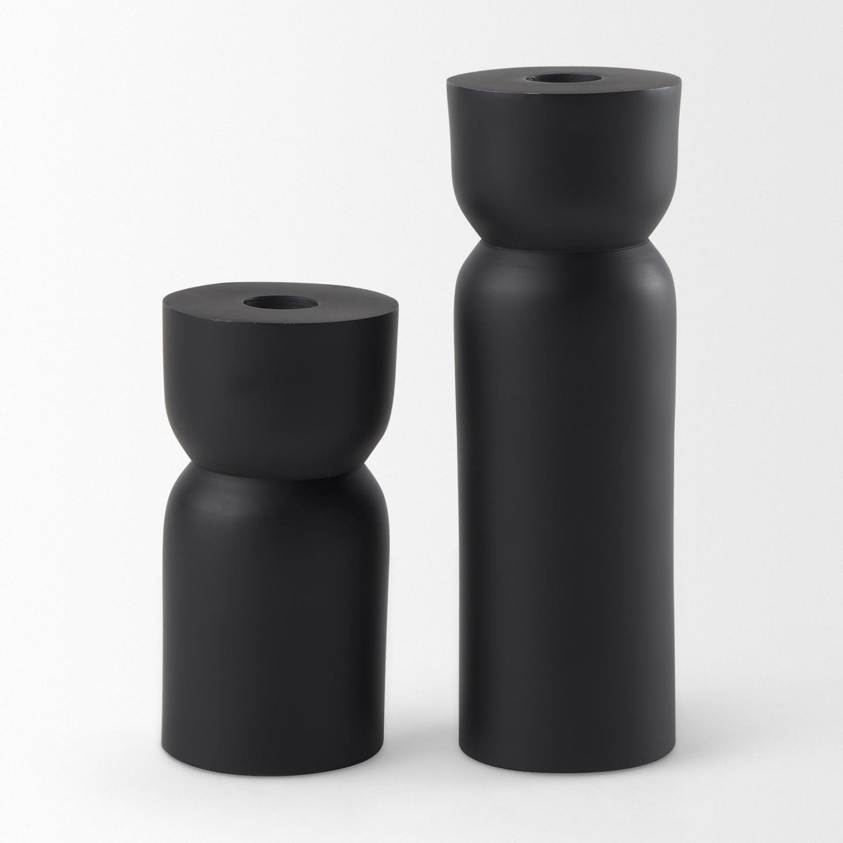 Mercana Malta Small Black Metal Candle Holder