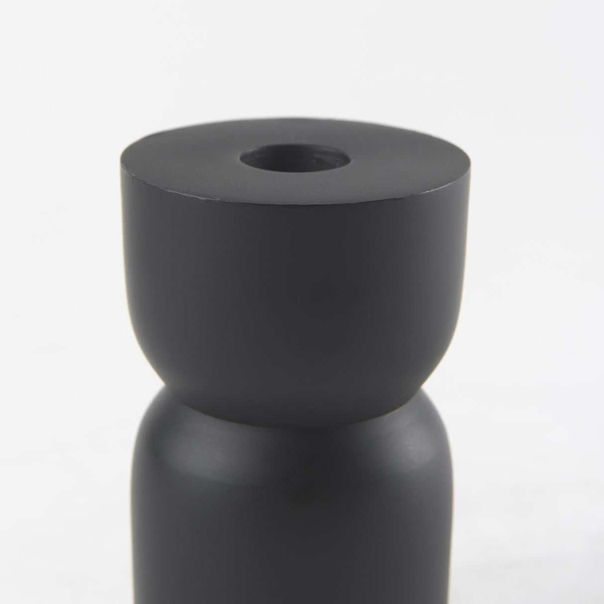 Mercana Malta Small Black Metal Candle Holder