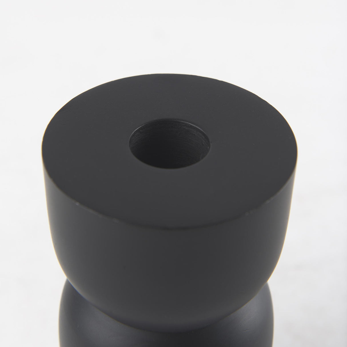 Mercana Malta Small Black Metal Candle Holder