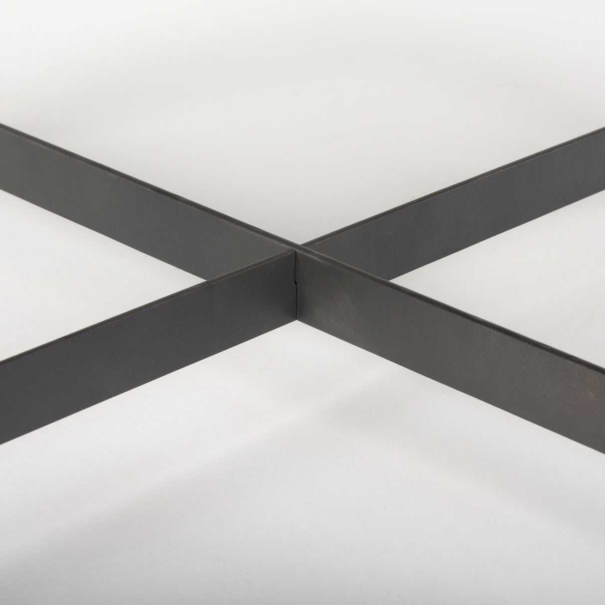 Mercana Marquisa 34.25L x 34.25W x 16.5H Small Brown Wood w/ Black Metal Coffee Table