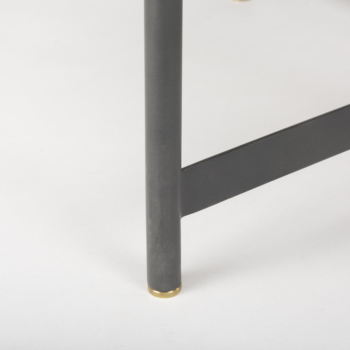 Mercana Marquisa 34.25L x 34.25W x 16.5H Small Brown Wood w/ Black Metal Coffee Table