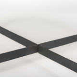 Mercana Marquisa Medium Brown Wood W/Black Metal Large Coffee Table