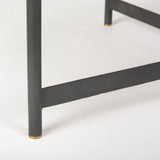 Mercana Marquisa Medium Brown Wood W/Black Metal Large Coffee Table