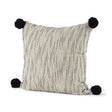 Mercana Krystal 18 x 18 Cream/Black Pom Pom Decorative Pillow Cover