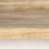 Mercana Carver Set of 2 Oblong White Washed Wood Footed Trays