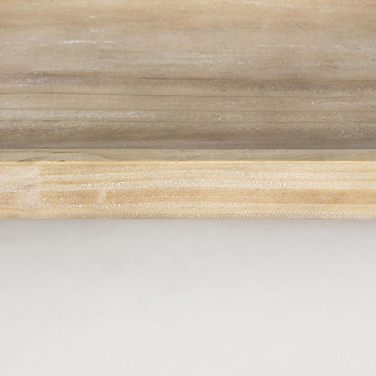 Mercana Carver Set of 2 Rectangular White Washed Wood Trays
