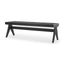 Mercana Arvin 59.1L x 17.7W x 18.1H Black Wooden Bench