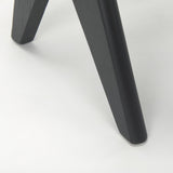 Mercana Arvin 59.1L x 17.7W x 18.1H Black Wooden Bench