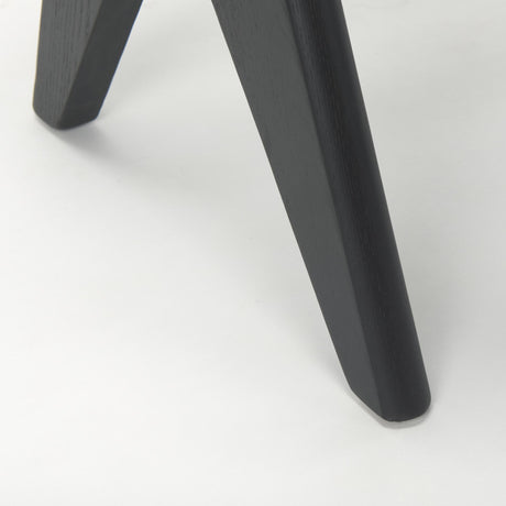 Mercana Arvin 59.1L x 17.7W x 18.1H Black Wooden Bench