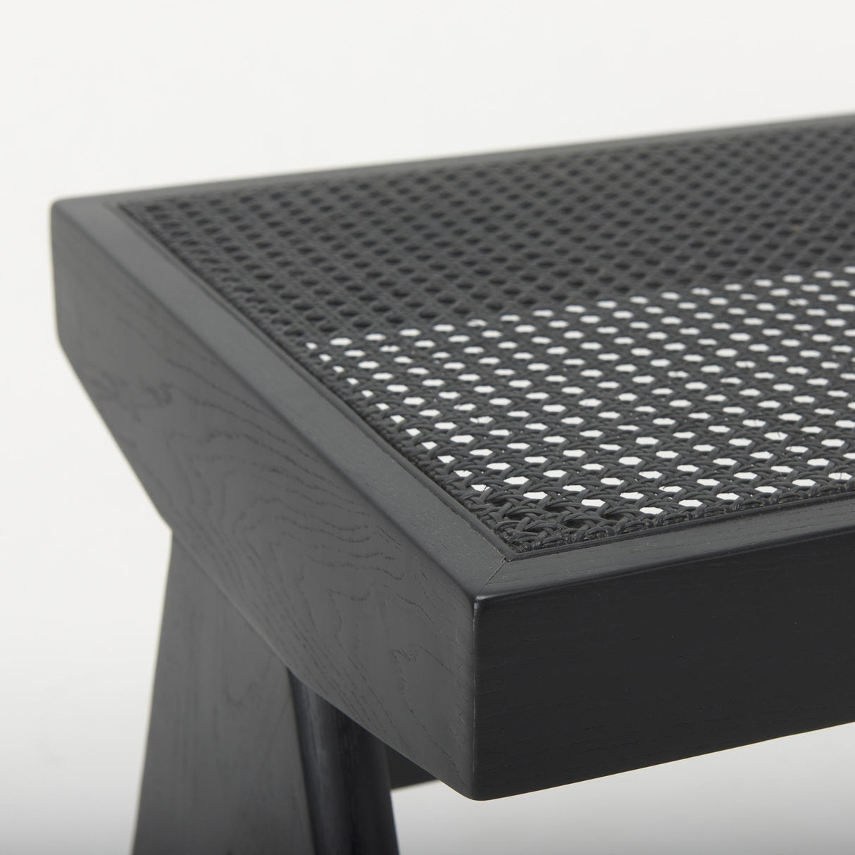 Mercana Arvin 59.1L x 17.7W x 18.1H Black Wooden Bench