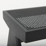 Mercana Arvin 59.1L x 17.7W x 18.1H Black Wooden Bench