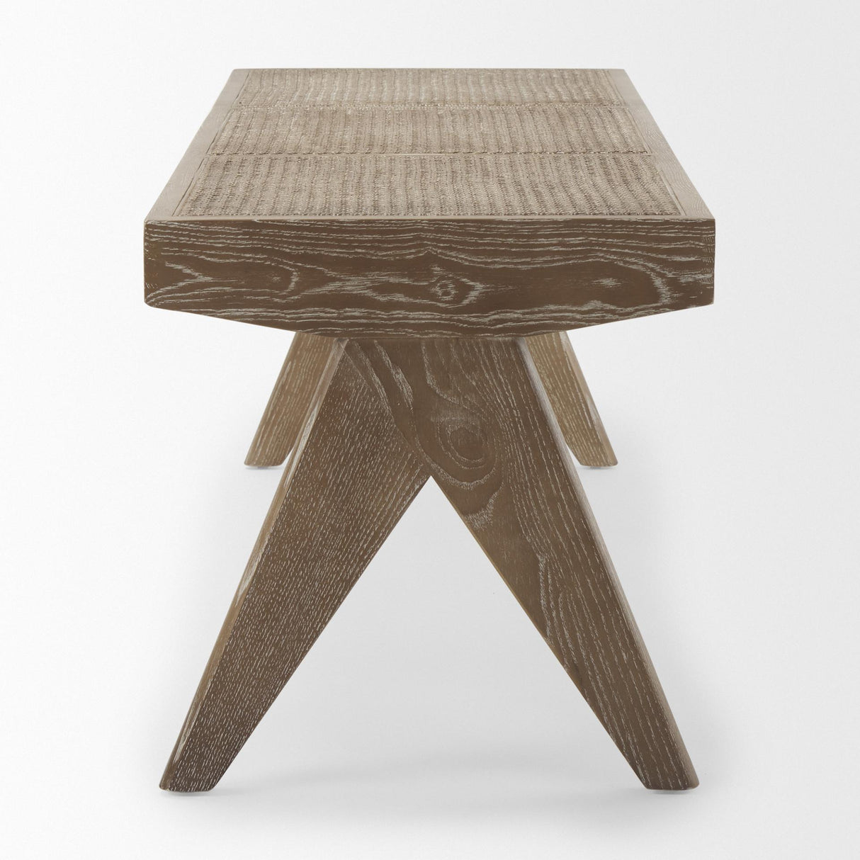 Mercana Arvin 59.1L x 17.7W x 18.1H Brown Wooden Bench