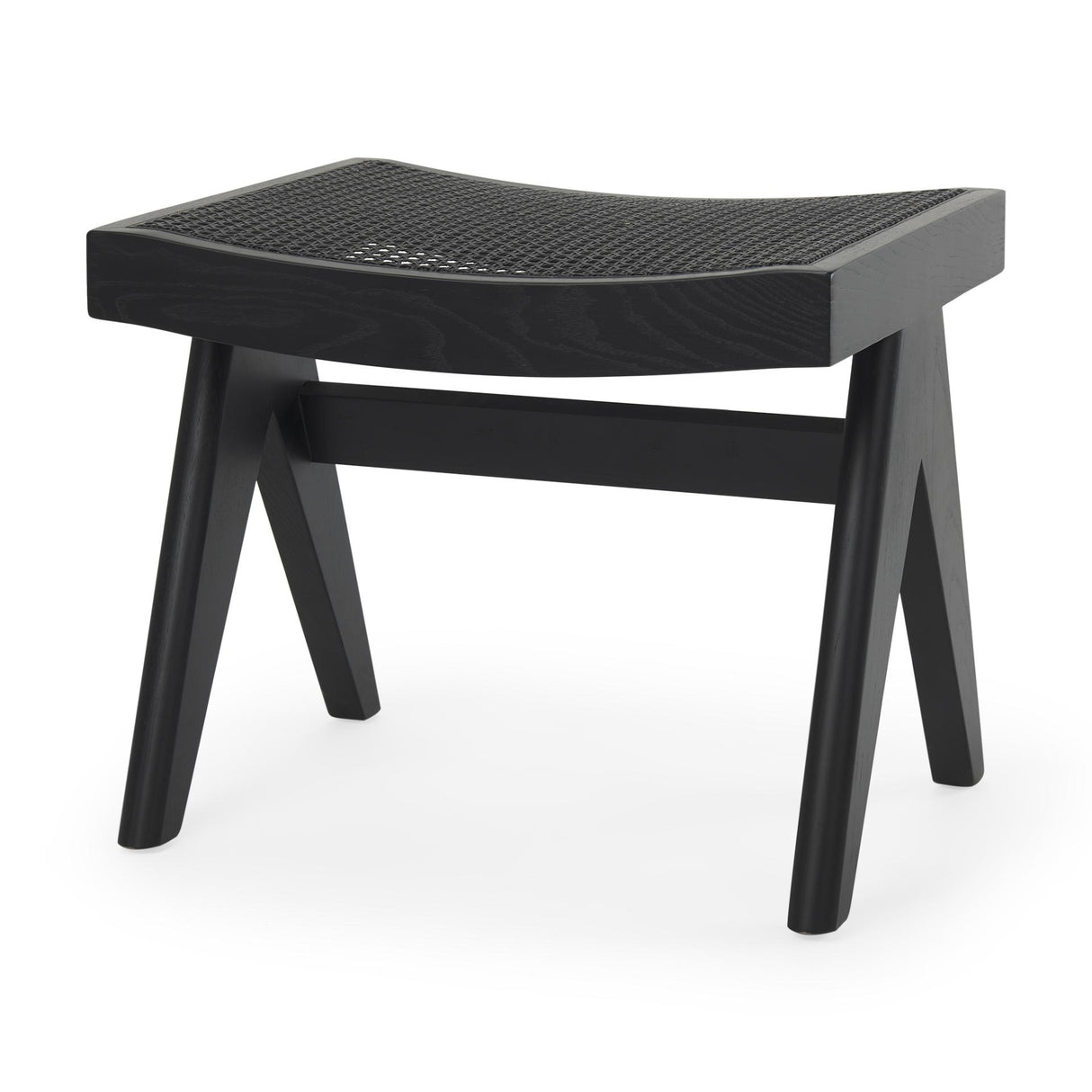 Mercana Arvin 21.7L x 17.7W x 18.1H Black Wooden Stool