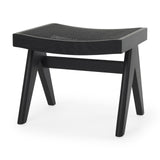 Mercana Arvin 21.7L x 17.7W x 18.1H Black Wooden Stool