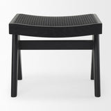 Mercana Arvin 21.7L x 17.7W x 18.1H Black Wooden Stool