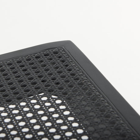 Mercana Arvin 21.7L x 17.7W x 18.1H Black Wooden Stool